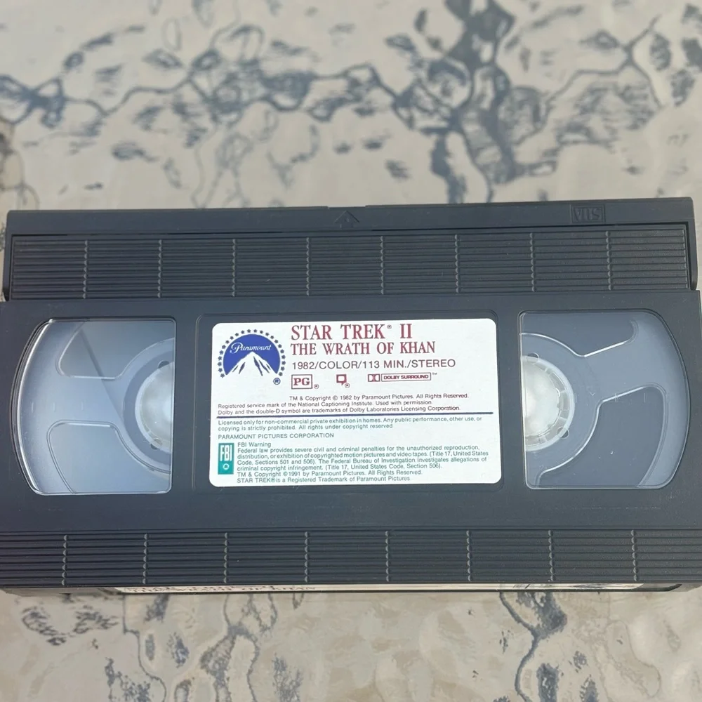 Star Trek II: The Wrath of Khan VHS Execllent Condition